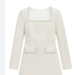 Katie J NYC Cream Long Sleeve Dress